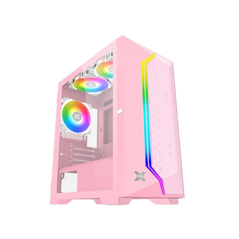 Xigmatek Gemini II Pink Mid Tower Case - Pink - صندوق